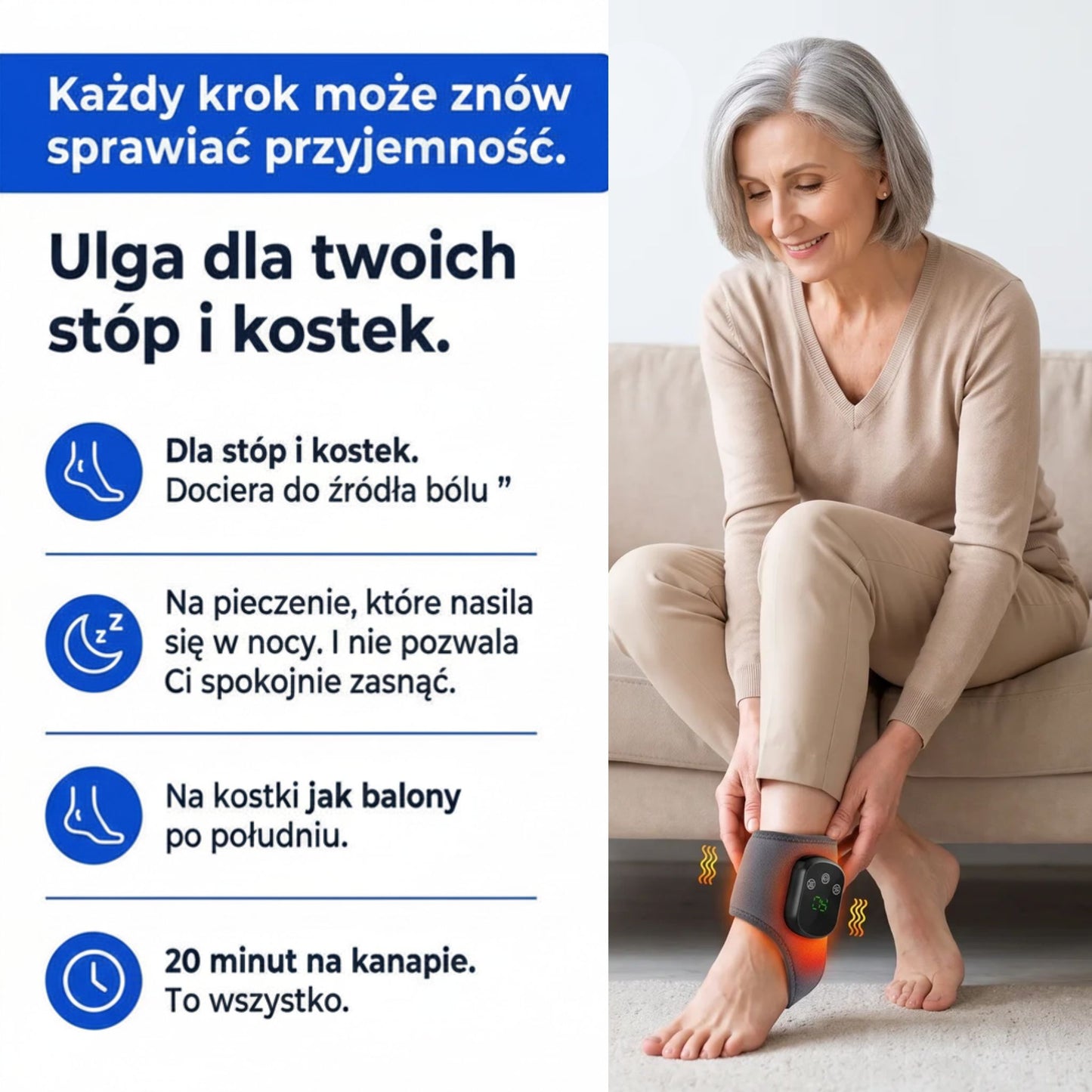 NeuroFlow EMS, Ciepło i Masaż w jednym urządzeniu