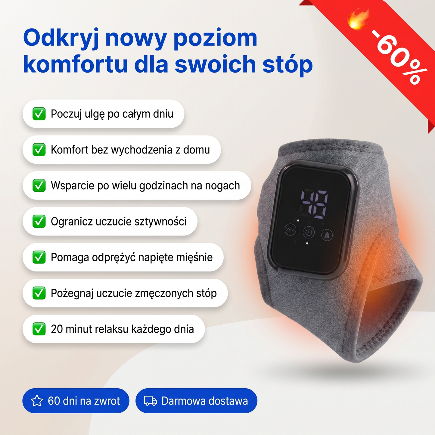 NeuroFlow EMS, Ciepło i Masaż w jednym urządzeniu
